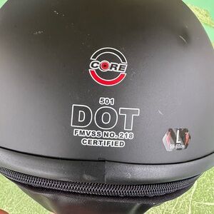 CORE Cruiser - X Half Helmet, Black Medium, DOT certified, Size Large